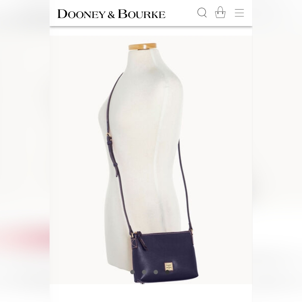 Dooney & Bourke Crossbody Pouchette in Marine Saffiano NWT